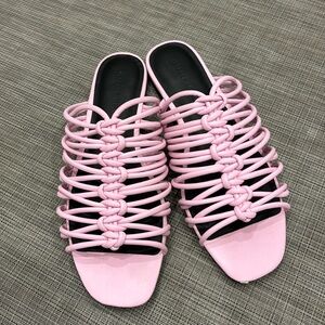 Rebecca Minkoff pink leather sandals